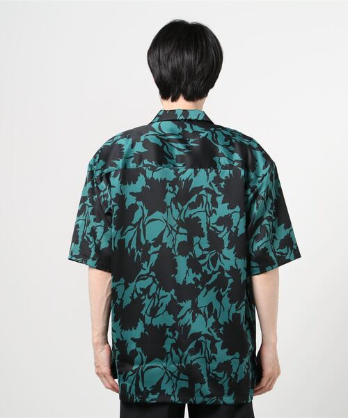 LUSOR（ルーソル）の「LUSOR（ルーソル）SHADOW FLOWER SS SH / フラワーシャツ（シャツ/ブラウス・メンズ・グレー/エメラルド・FREE）」の4枚目の写真