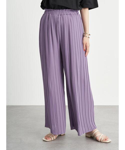 earth music&ecology（アースミュージックアンドエコロジー）の「ストレートプリーツパンツ ＊（その他パンツ・レディース・ブラック/グリーン/アイボリー/ラベンダー/その他14/グレイッシュベージュ・FREE）」の11枚目の写真