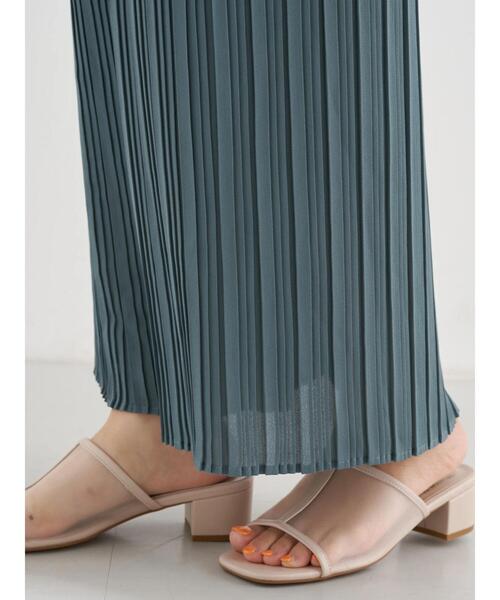 earth music&ecology（アースミュージックアンドエコロジー）の「ストレートプリーツパンツ ＊（その他パンツ・レディース・ブラック/グリーン/アイボリー/ラベンダー/その他14/グレイッシュベージュ・FREE）」の17枚目の写真