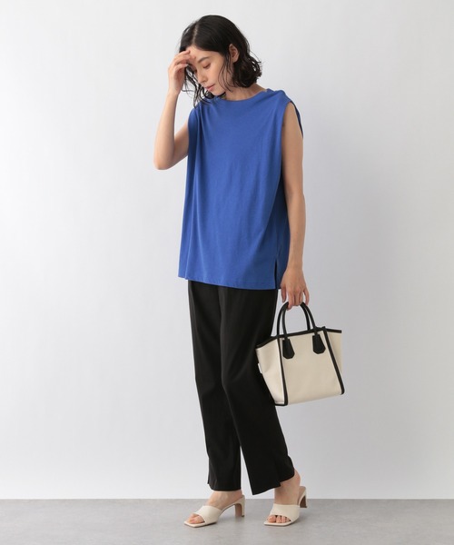 LEPSIM（レプシィム）の「リネンコンスソスリットパンツ　949166（その他パンツ・レディース・ブラック/オレンジ/グレイッシュベージュ・MEDIUM/LARGE）」の4枚目の写真