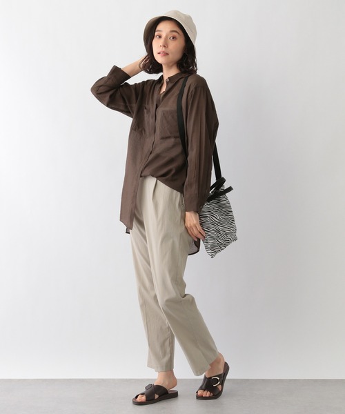 LEPSIM（レプシィム）の「リネンコンスソスリットパンツ　949166（その他パンツ・レディース・ブラック/オレンジ/グレイッシュベージュ・MEDIUM/LARGE）」の5枚目の写真