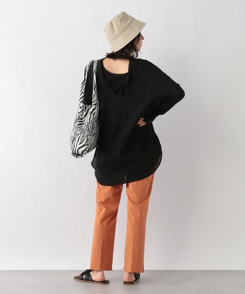 LEPSIM（レプシィム）の「リネンコンスソスリットパンツ　949166（その他パンツ・レディース・ブラック/オレンジ/グレイッシュベージュ・MEDIUM/LARGE）」の6枚目の写真