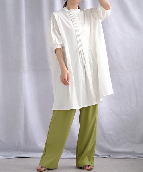 ＡＮＤＪ（アンドジェイ）の「ピンタックブザムドレスシャツ（シャツ/ブラウス・レディース・ブラウン/ブラック/オフホワイト・M）」の11枚目の写真