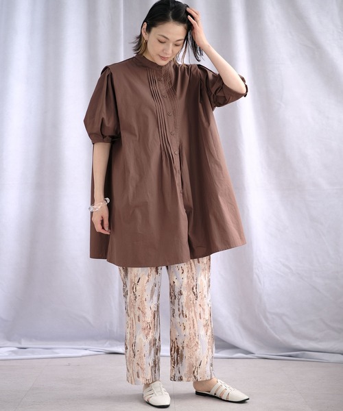 ＡＮＤＪ（アンドジェイ）の「ピンタックブザムドレスシャツ（シャツ/ブラウス・レディース・ブラウン/ブラック/オフホワイト・M）」の12枚目の写真