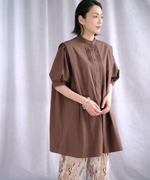 ＡＮＤＪ（アンドジェイ）の「ピンタックブザムドレスシャツ（シャツ/ブラウス・レディース・ブラウン/ブラック/オフホワイト・M）」の14枚目の写真