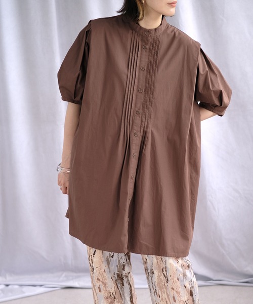 ＡＮＤＪ（アンドジェイ）の「ピンタックブザムドレスシャツ（シャツ/ブラウス・レディース・ブラウン/ブラック/オフホワイト・M）」の16枚目の写真