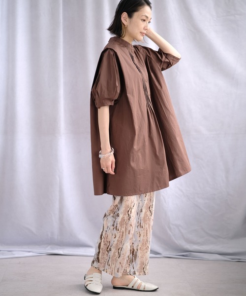 ＡＮＤＪ（アンドジェイ）の「ピンタックブザムドレスシャツ（シャツ/ブラウス・レディース・ブラウン/ブラック/オフホワイト・M）」の17枚目の写真