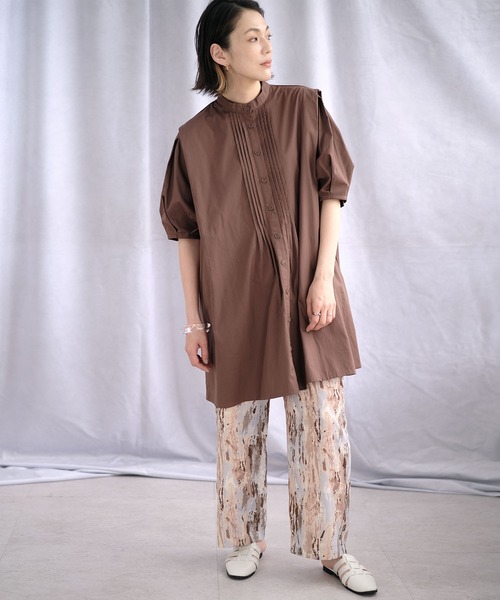 ＡＮＤＪ（アンドジェイ）の「ピンタックブザムドレスシャツ（シャツ/ブラウス・レディース・ブラウン/ブラック/オフホワイト・M）」の18枚目の写真