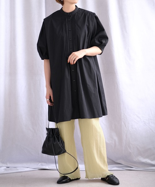 ＡＮＤＪ（アンドジェイ）の「ピンタックブザムドレスシャツ（シャツ/ブラウス・レディース・ブラウン/ブラック/オフホワイト・M）」の19枚目の写真