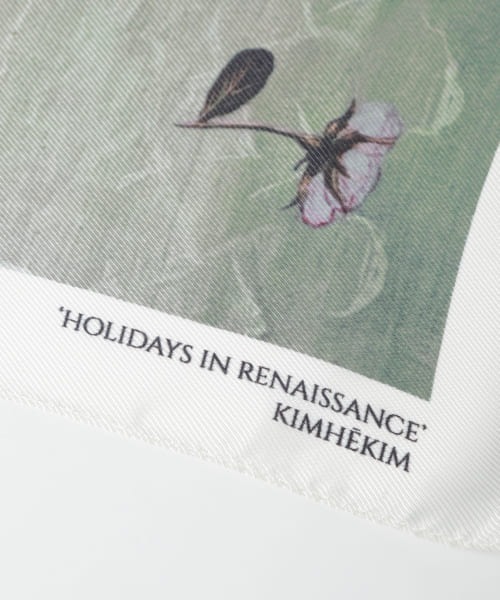 ☆WOOL LABEL SCARF ウールラベルスカーフ/KIMHEKIM☆ Wool Label Scarf (Yellow) - KIMHĒKIM