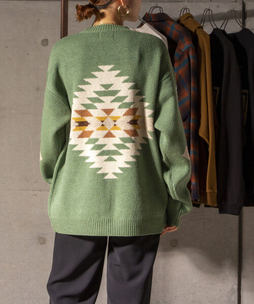 PENDLETON（ペンドルトン）の「【PENDLETON/ペンドルトン】クルーネック プルオーバー ニット 1475-6000（ニット/セーター・メンズ・ライトグリーン/キナリ/ブラック・MEDIUM/LARGE）」の10枚目の写真