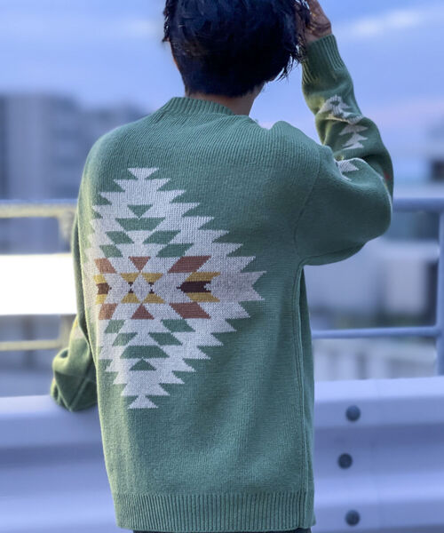 PENDLETON（ペンドルトン）の「【PENDLETON/ペンドルトン】クルーネック プルオーバー ニット 1475-6000（ニット/セーター・メンズ・ライトグリーン/キナリ/ブラック・MEDIUM/LARGE）」の7枚目の写真