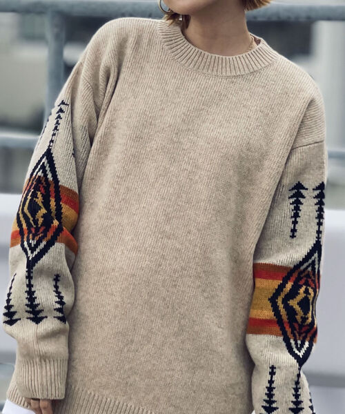 PENDLETON（ペンドルトン）の「【PENDLETON/ペンドルトン】クルーネック プルオーバー ニット 1475-6000（ニット/セーター・メンズ・ライトグリーン/キナリ/ブラック・MEDIUM/LARGE）」の16枚目の写真