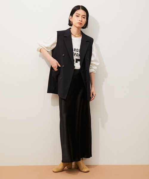 ADAM ET ROPE'（アダムエロペ）の「スクエアストレッチブーツ（ブーツ・レディース・ブラック/ベージュ・23.0cm/23.5cm/24.0cm/24.5cm）」の9枚目の写真