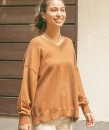 BAYFLOW | シルクミックスVネックプルオーバー(Tシャツ/カットソー)