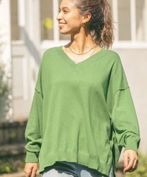 BAYFLOW | シルクミックスVネックプルオーバー(Tシャツ/カットソー)