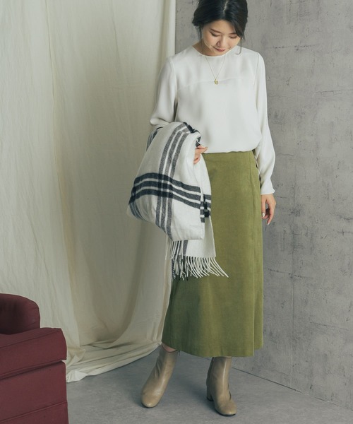 URBAN RESEARCH ROSSO(アーバンリサーチロッソ)の「ダブルクロスフレアブラウス(シャツ/ブラウス・レディース・オフホワイト/モカ/ネイビー・FREE)」の7枚目の写真