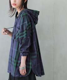 【廃盤】『チェック柄フーディーシャツ』