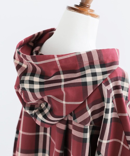 osharewalker（オシャレウォーカー）の「【廃盤】『チェック柄フーディーシャツ』（パーカー・レディース・ネイビー/レッド・FREE）」の16枚目の写真