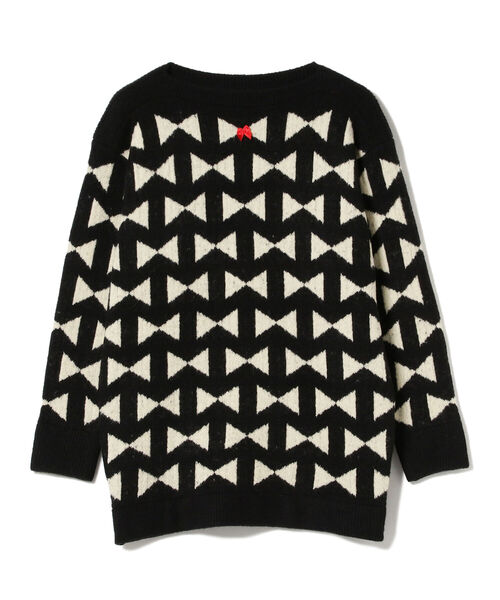 BEAMS BOY(ビームスボーイ)の「BEAMS BOY / 7ゲージ リボン ジャカード ニット(ニット/セーター・レディース・ブラック/サックスブルー・ONE SIZE)」の13枚目の写真