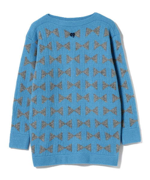 BEAMS BOY(ビームスボーイ)の「BEAMS BOY / 7ゲージ リボン ジャカード ニット(ニット/セーター・レディース・ブラック/サックスブルー・ONE SIZE)」の17枚目の写真