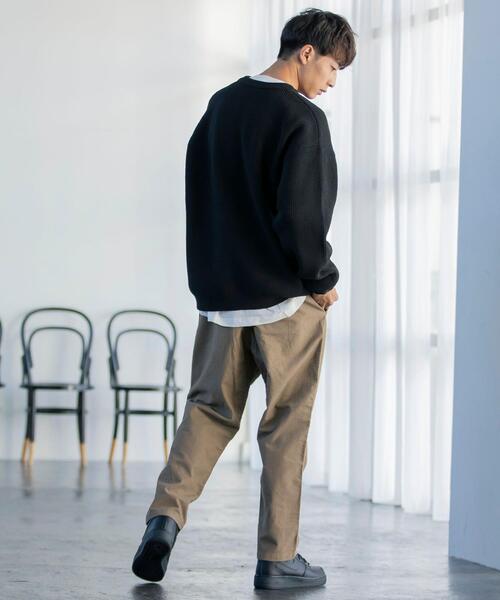 coen（コーエン）の「【2セットアイテム】リアルレイヤードクルーネックニット（ニット/セーター・メンズ・ブラック/オリーブ/オフホワイト/ベージュ・LARGE/MEDIUM/SMALL/X-LARGE）」の18枚目の写真