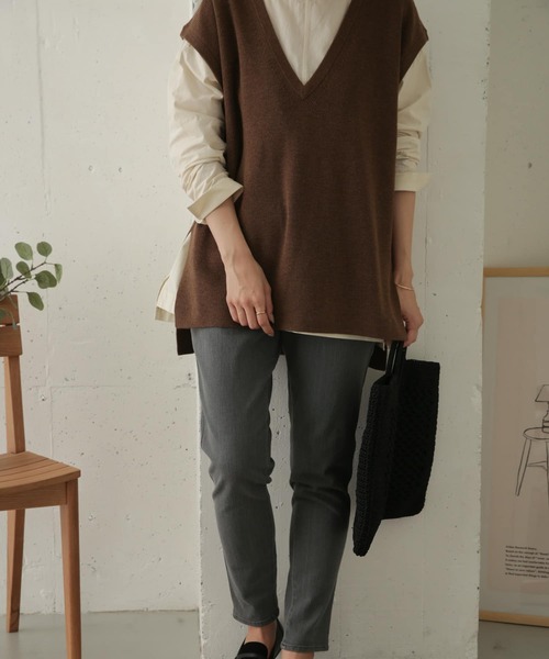 URBAN RESEARCH DOORS(アーバンリサーチドアーズ)の「ストレッチカラーデニムパンツ(その他パンツ・レディース・ベージュ/グレー・38/36)」の8枚目の写真