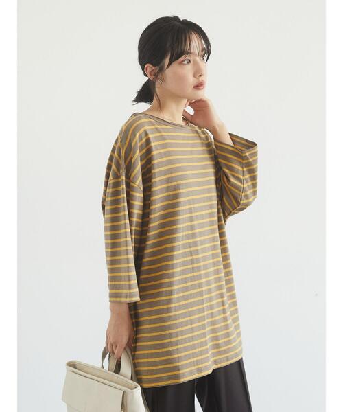 Green　Parks（グリーンパークス）の「ゆったりボーダープルオーバー＊（Tシャツ/カットソー・レディース・イエロー/ピンク/ブルー・FREE）」の16枚目の写真