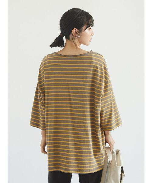 Green　Parks（グリーンパークス）の「ゆったりボーダープルオーバー＊（Tシャツ/カットソー・レディース・イエロー/ピンク/ブルー・FREE）」の14枚目の写真