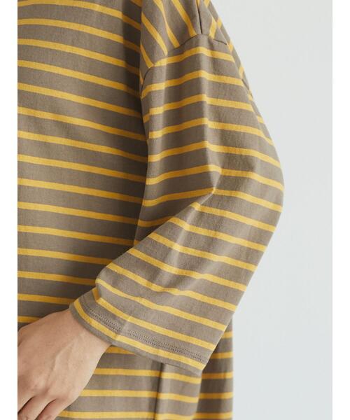 Green　Parks（グリーンパークス）の「ゆったりボーダープルオーバー＊（Tシャツ/カットソー・レディース・イエロー/ピンク/ブルー・FREE）」の7枚目の写真