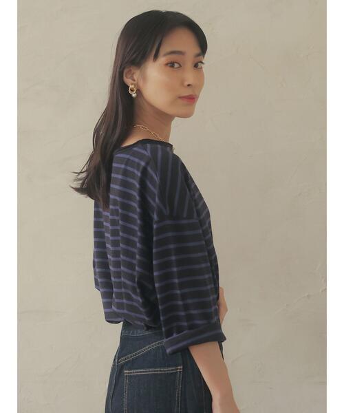 Green　Parks（グリーンパークス）の「ゆったりボーダープルオーバー＊（Tシャツ/カットソー・レディース・イエロー/ピンク/ブルー・FREE）」の21枚目の写真