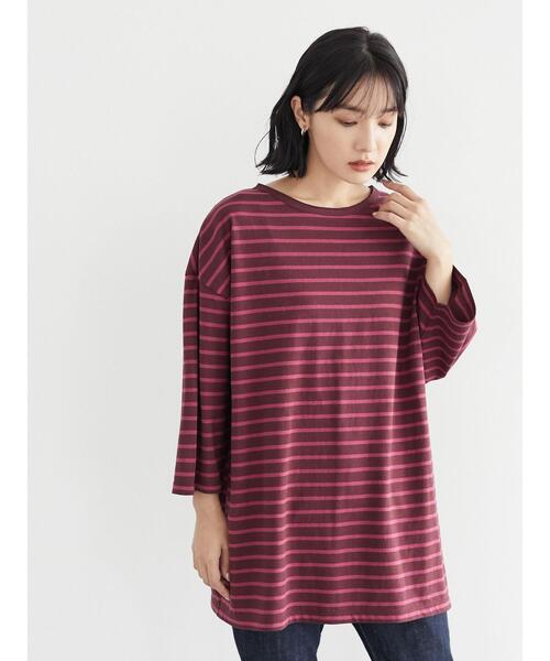 Green　Parks（グリーンパークス）の「ゆったりボーダープルオーバー＊（Tシャツ/カットソー・レディース・イエロー/ピンク/ブルー・FREE）」の19枚目の写真