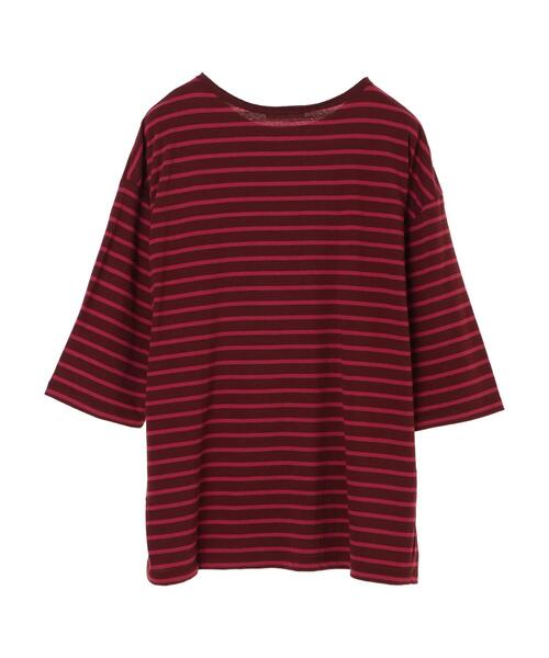 Green　Parks（グリーンパークス）の「ゆったりボーダープルオーバー＊（Tシャツ/カットソー・レディース・イエロー/ピンク/ブルー・FREE）」の8枚目の写真