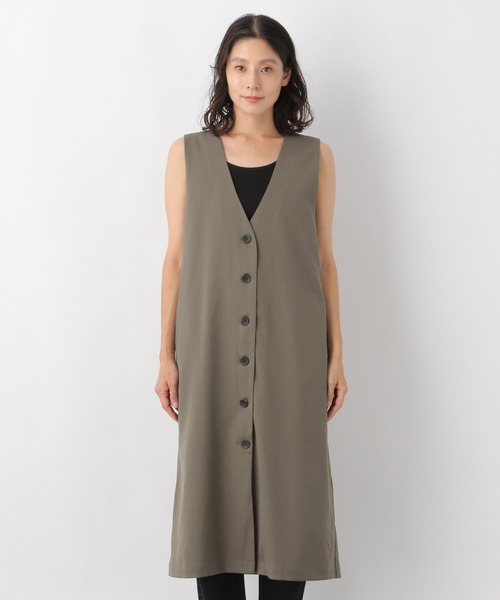 LEPSIM（レプシィム）の「ロングジレ　218668（その他アウター・レディース・ベージュ/グリーン・FREE）」の10枚目の写真