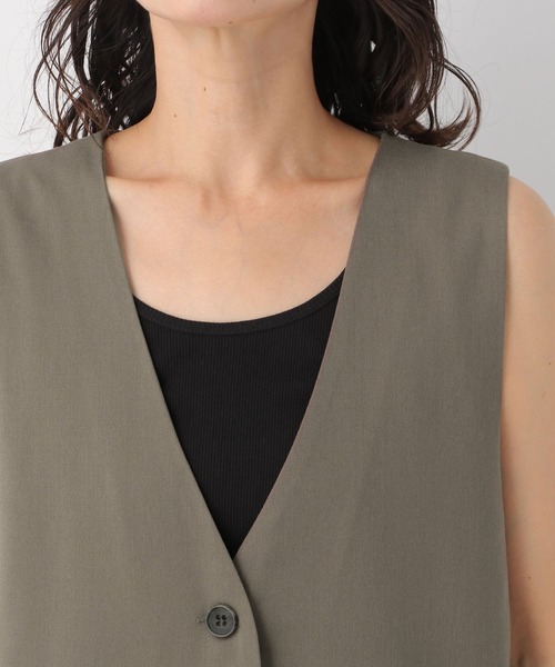 LEPSIM（レプシィム）の「ロングジレ　218668（その他アウター・レディース・ベージュ/グリーン・FREE）」の6枚目の写真