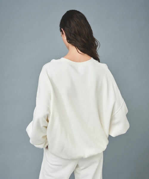 N.O.R.C（ノーク）の「スビンカシミヤ裏起毛プルオーバー（スウェット・レディース・オフホワイト/サーモンピンク/ブラック・S/M）」の5枚目の写真