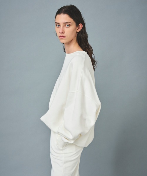 N.O.R.C（ノーク）の「スビンカシミヤ裏起毛プルオーバー（スウェット・レディース・オフホワイト/サーモンピンク/ブラック・S/M）」の6枚目の写真