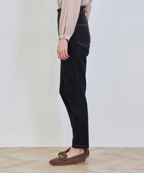 ROPE' PICNIC（ロペピクニック）の「デニムレースアップパンツ（デニムパンツ・レディース・ブラック/ネイビー/ダークブラウン・38/40/36）」の7枚目の写真