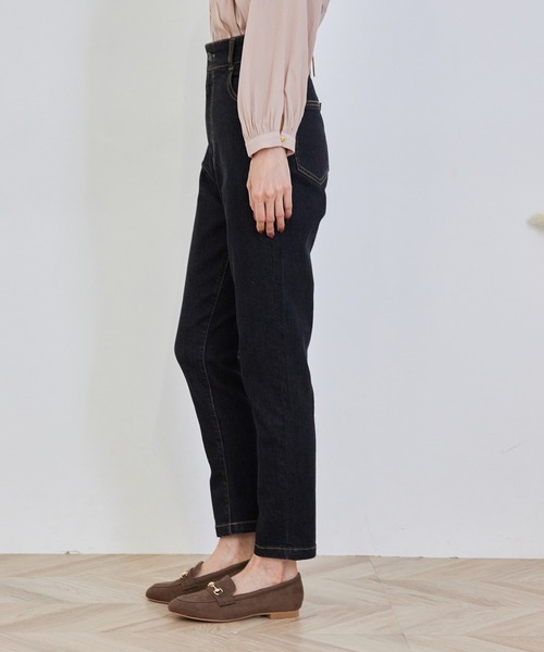 ROPE' PICNIC（ロペピクニック）の「デニムレースアップパンツ（デニムパンツ・レディース・ブラック/ネイビー/ダークブラウン・38/40/36）」の16枚目の写真