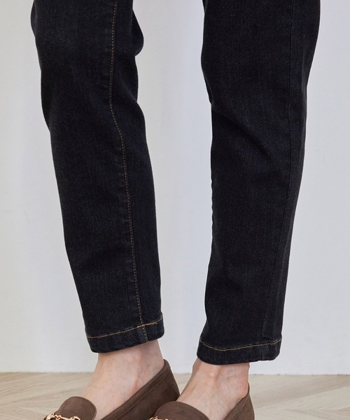 ROPE' PICNIC（ロペピクニック）の「デニムレースアップパンツ（デニムパンツ・レディース・ブラック/ネイビー/ダークブラウン・38/40/36）」の4枚目の写真