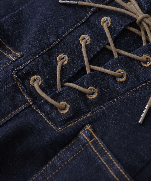 ROPE' PICNIC（ロペピクニック）の「デニムレースアップパンツ（デニムパンツ・レディース・ブラック/ネイビー/ダークブラウン・38/40/36）」の8枚目の写真