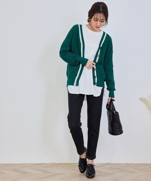 ROPE' PICNIC（ロペピクニック）の「デニムレースアップパンツ（デニムパンツ・レディース・ブラック/ネイビー/ダークブラウン・38/40/36）」の15枚目の写真