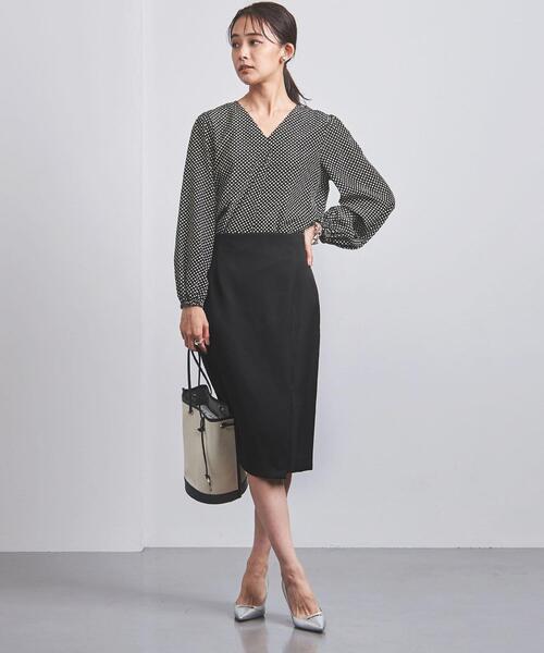 United Arrows P W ラップ タイトスカート B United Arrows P W ラップ タイトスカート B
