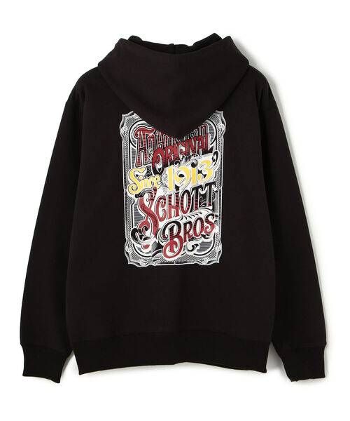 schott（ショット）の「Schott/ショット/CVC ZIP HOODIE "POLICIES AND PROCEDURES"（パーカー・メンズ・ゴールド/ブラック/パープル・MEDIUM/LARGE/X-LARGE）」の2枚目の写真