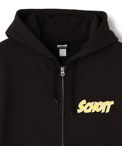 schott（ショット）の「Schott/ショット/CVC ZIP HOODIE "POLICIES AND PROCEDURES"（パーカー・メンズ・ゴールド/ブラック/パープル・MEDIUM/LARGE/X-LARGE）」の6枚目の写真
