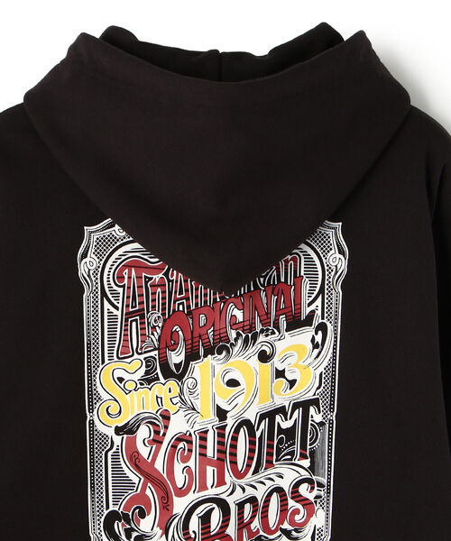 schott（ショット）の「Schott/ショット/CVC ZIP HOODIE "POLICIES AND PROCEDURES"（パーカー・メンズ・ゴールド/ブラック/パープル・MEDIUM/LARGE/X-LARGE）」の7枚目の写真