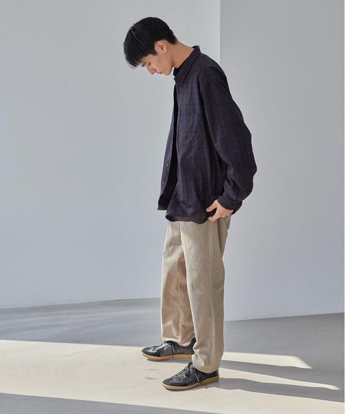 green label relaxing（グリーンレーベルリラクシング）の「ウォッシャブル ビエラ チェック ジャストルーズ シャツ -ストレッチ-（シャツ/ブラウス・メンズ・ブラック/モカ/ネイビー・L/M/S）」の12枚目の写真