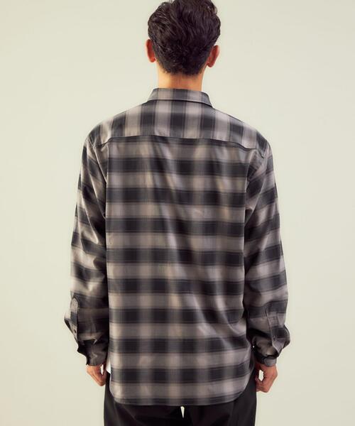 green label relaxing（グリーンレーベルリラクシング）の「ウォッシャブル ビエラ チェック ジャストルーズ シャツ -ストレッチ-（シャツ/ブラウス・メンズ・ブラック/モカ/ネイビー・L/M/S）」の14枚目の写真