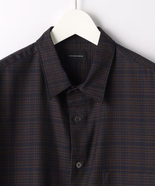 green label relaxing（グリーンレーベルリラクシング）の「ウォッシャブル ビエラ チェック ジャストルーズ シャツ -ストレッチ-（シャツ/ブラウス・メンズ・ブラック/モカ/ネイビー・L/M/S）」の11枚目の写真