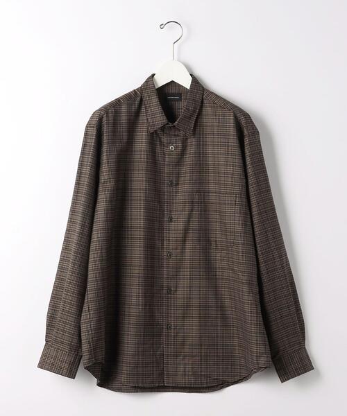 green label relaxing（グリーンレーベルリラクシング）の「ウォッシャブル ビエラ チェック ジャストルーズ シャツ -ストレッチ-（シャツ/ブラウス・メンズ・ブラック/モカ/ネイビー・L/M/S）」の22枚目の写真